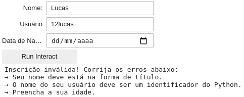 Formulário exemplo 1